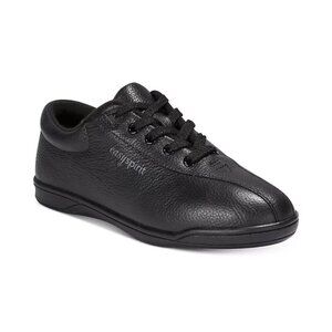 Easy Spirit Womens Size 9W Wide Ap Casual Lace-Up Walking Sneakers in Black $75